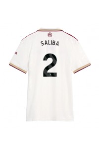 Arsenal William Saliba #2 Jalkapallovaatteet Naisten Kolmaspaita 2025-26 Lyhythihainen